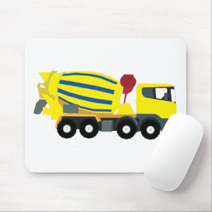 Concrete Cement Truck Construction Trucks Mouse Mat