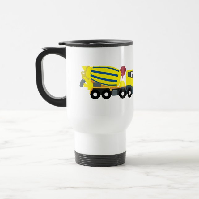 Concrete Cement Truck Construction Trucks Travel Mug (Left)