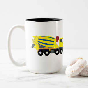Concrete Cement Truck Construction Trucks Two-Tone Coffee Mug