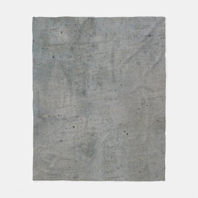 Concrete cement wall gray texture fleece blanket (Front)