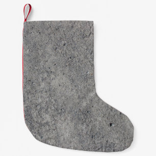 Concrete cement wall gray texture small christmas stocking