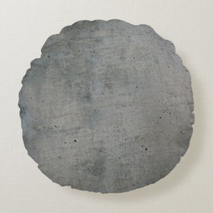 Concrete cement wall grey texture round cushion