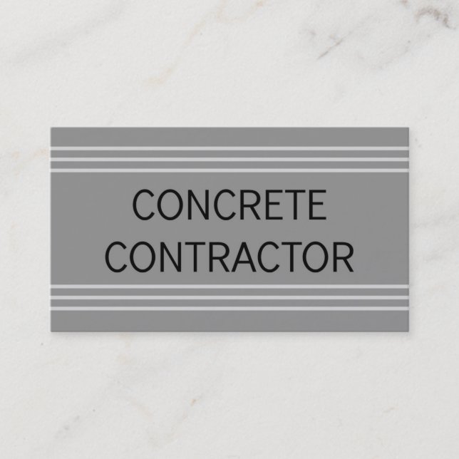Concrete Contractor Business Card (Front)
