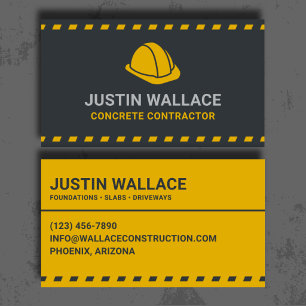 Concrete Contractor Professional Business Card