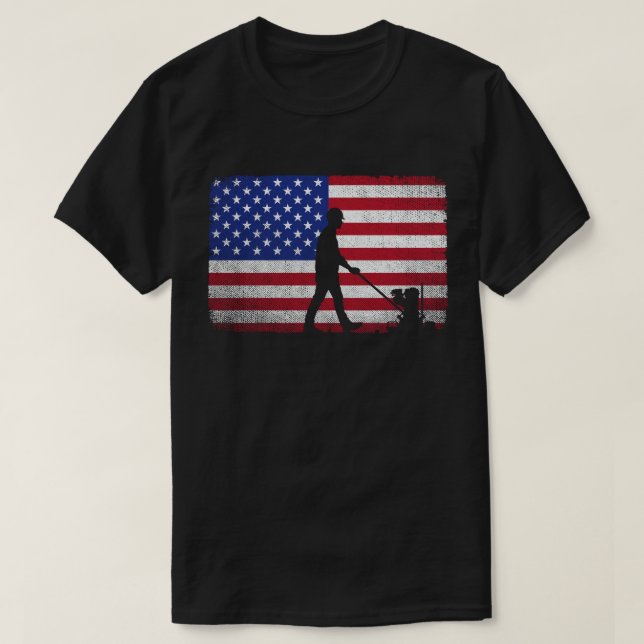 Concrete Finisher American Flag Patriotic  T-Shirt (Design Front)