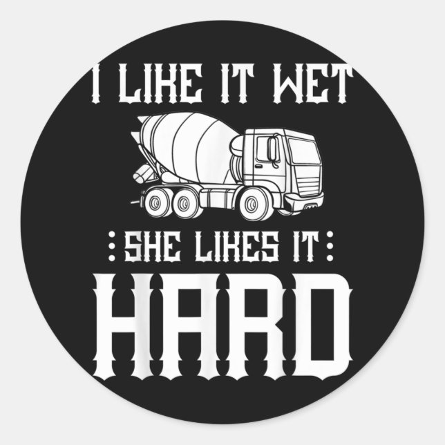 Concrete Finisher Worker Cement Mixer Truck Driver Classic Round Sticker (Front)