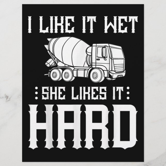 Concrete Finisher Worker Cement Mixer Truck Driver Custom Letterhead (Front)