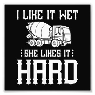 Concrete Finisher Worker Cement Mixer Truck Driver Photo Print