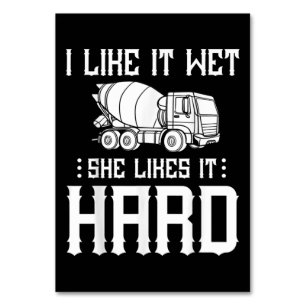 Concrete Finisher Worker Cement Mixer Truck Driver Table Number