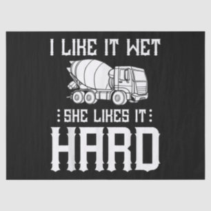 Concrete Finisher Worker Cement Mixer Truck Driver Tissue Paper