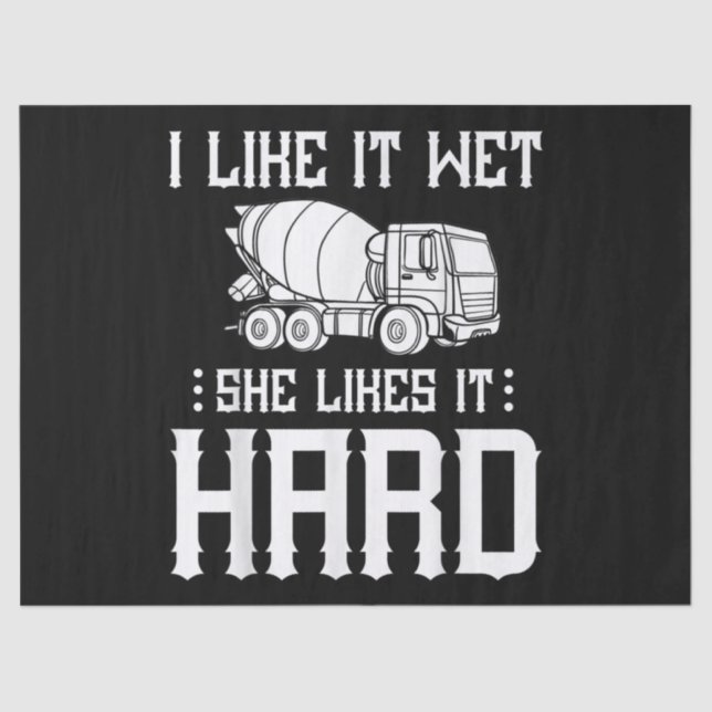 Concrete Finisher Worker Cement Mixer Truck Driver Tissue Paper (Front)