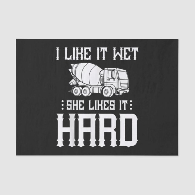 Concrete Finisher Worker Cement Mixer Truck Driver Tissue Paper (Front)