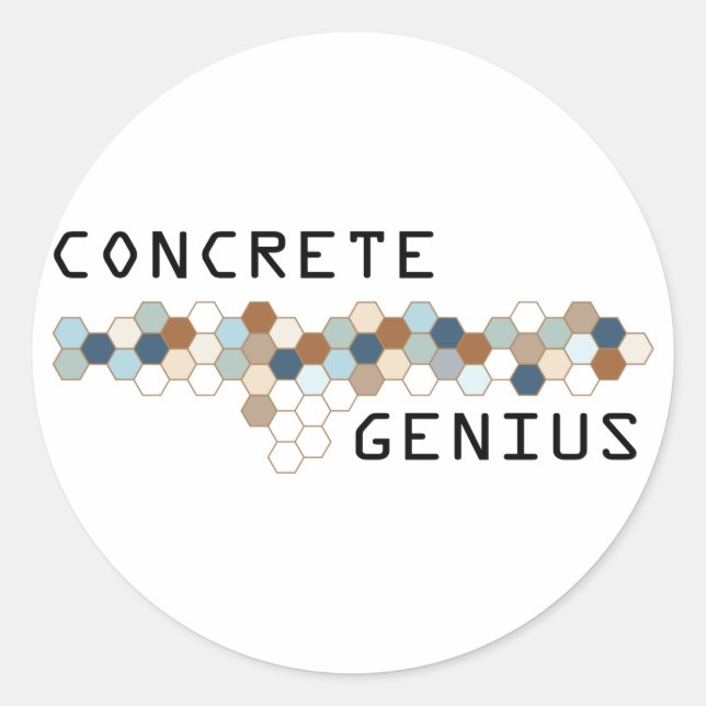 Concrete Genius Classic Round Sticker (Front)