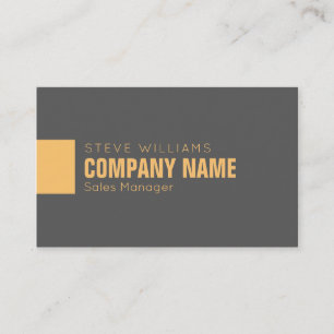 Concrete grey and orange cover business card