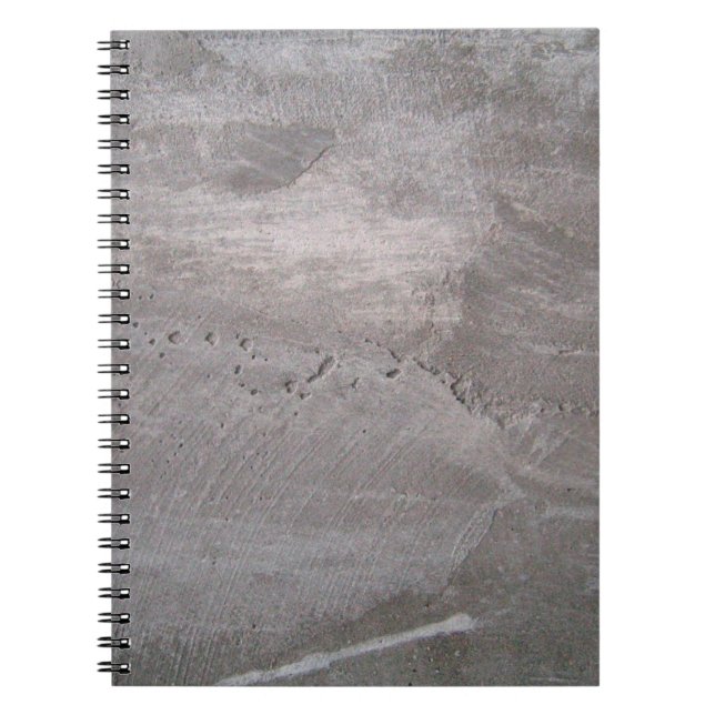 Concrete grey gray wall plaster notebook (Front)