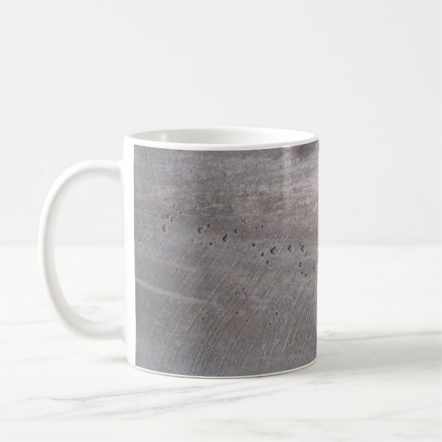 Concrete grey grey wall plaster coffee mug (Left)
