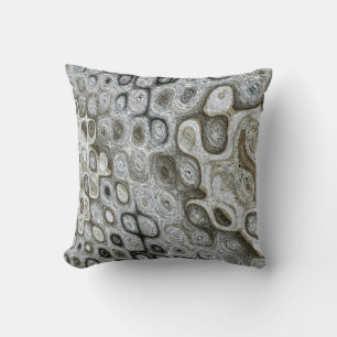 Concrete Grey Ripple Abstract Throw Pillow