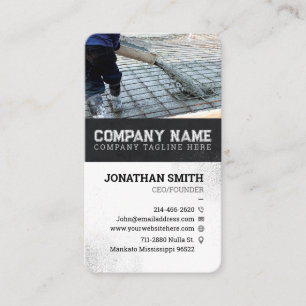 Concrete laying, Construction, Concrete Business C Business Card