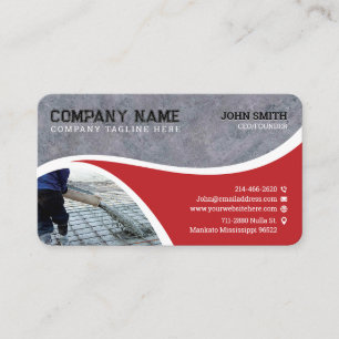 Concrete laying, Construction, Concrete Business Card