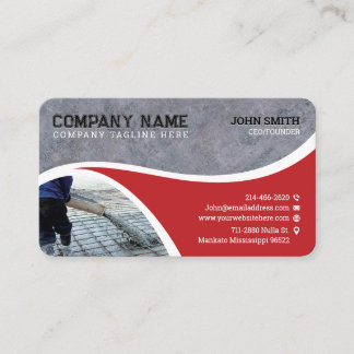 Concrete laying, Construction, Concrete Business Card