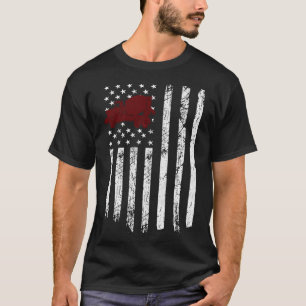 Concrete Mixer American Flag Patriotic Cement Truc T-Shirt