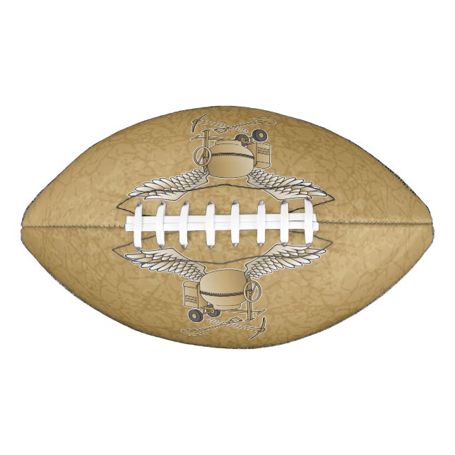 Concrete mixer beige american football (Front)