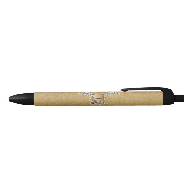 Concrete mixer beige black ink pen (Top)