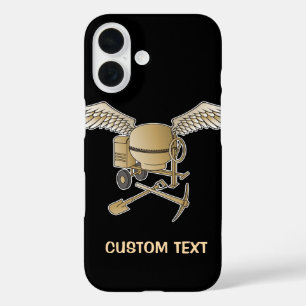 Concrete mixer beige iPhone 16 case