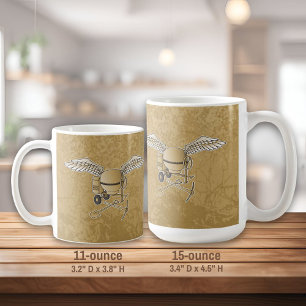 Concrete mixer beige coffee mug