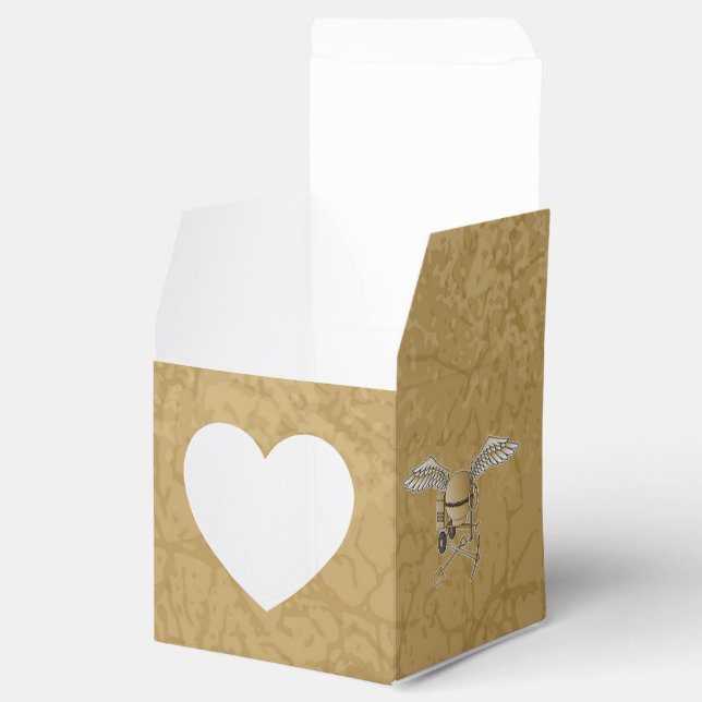 Concrete mixer beige favour box (Opened)