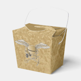 Concrete mixer beige favour box
