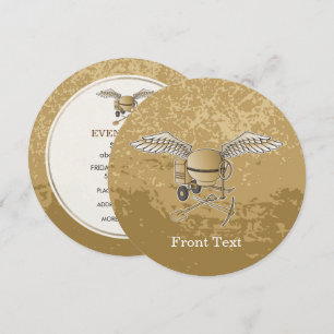 Concrete mixer beige invitation