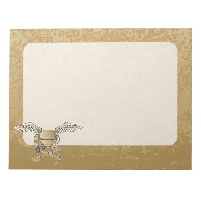 Concrete mixer beige notepad (Front)