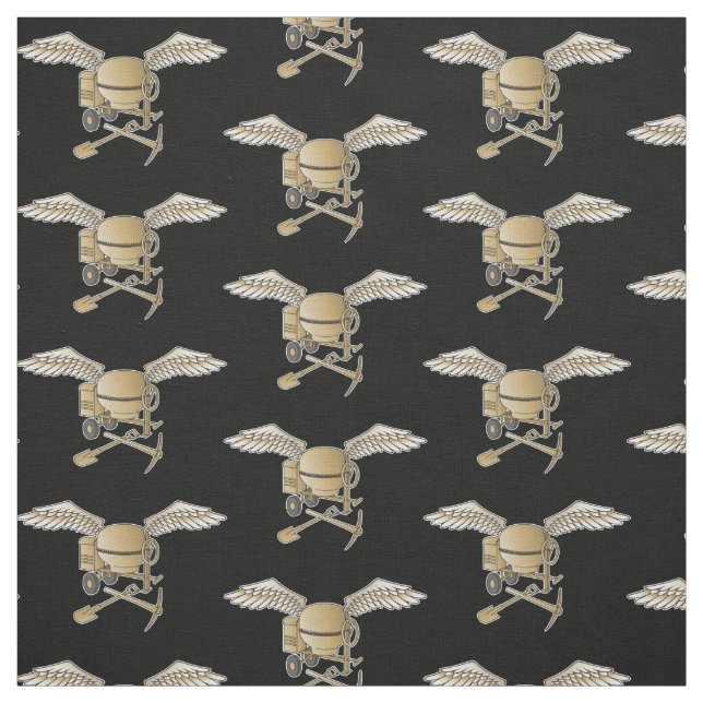 Concrete Mixer Beige Pattern Fabric (Swatch)