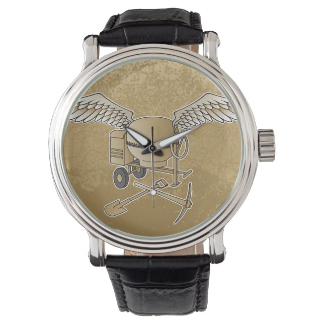 Concrete mixer beige watch (Front)