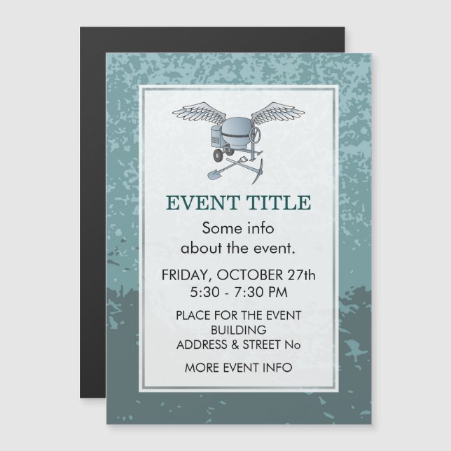 Concrete mixer blue-grey (Front/Back)