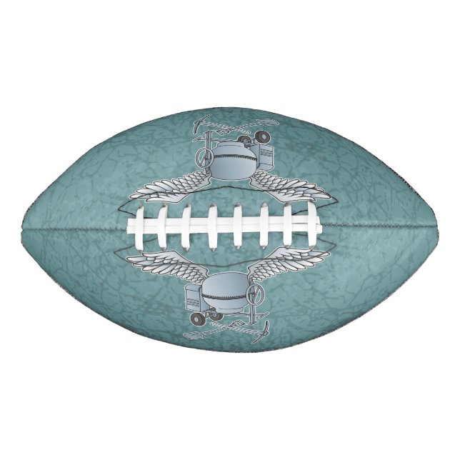 Concrete mixer blue-grey american football (Front)