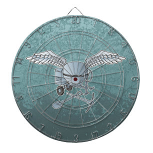 Concrete mixer blue-grey dartboard