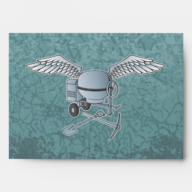 Concrete mixer blue-grey envelopes (Front)