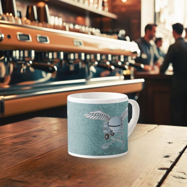 Concrete mixer blue-grey espresso cup (Creator Uploaded)