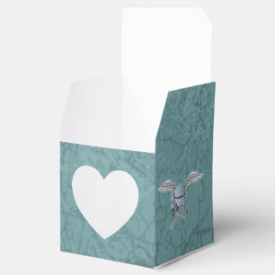 Concrete mixer blue-grey favour box
