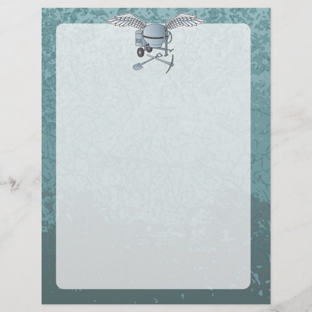 Concrete mixer blue-grey flyer (Front)