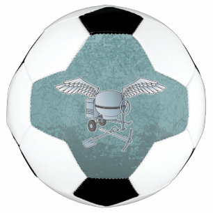 Concrete mixer blue-grey football