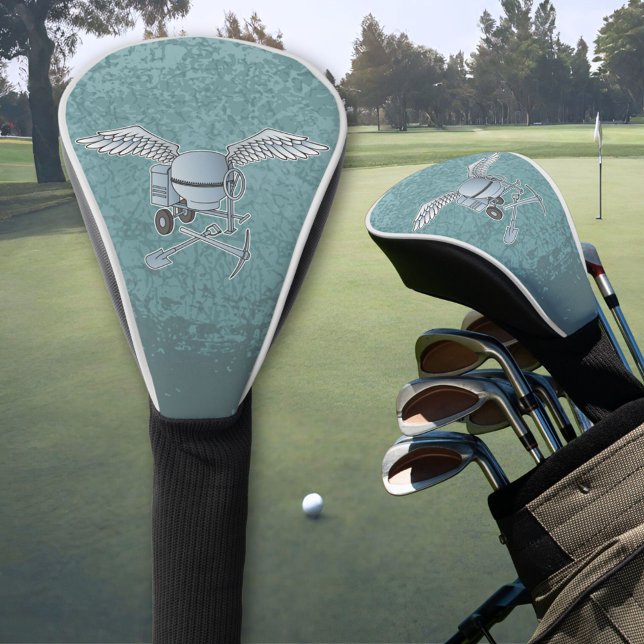 Concrete mixer blue-grey golf head cover (Creator Uploaded)