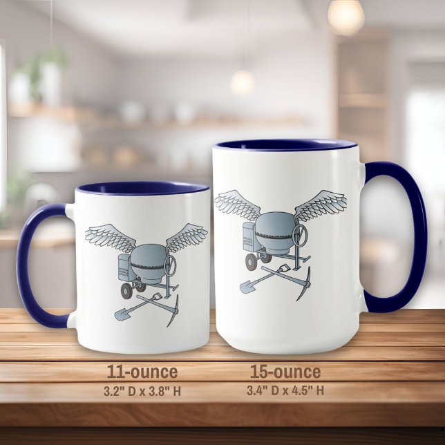 Concrete mixer blue-grey mug (Creator Uploaded)