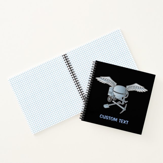Concrete mixer blue-grey notebook (Inside)