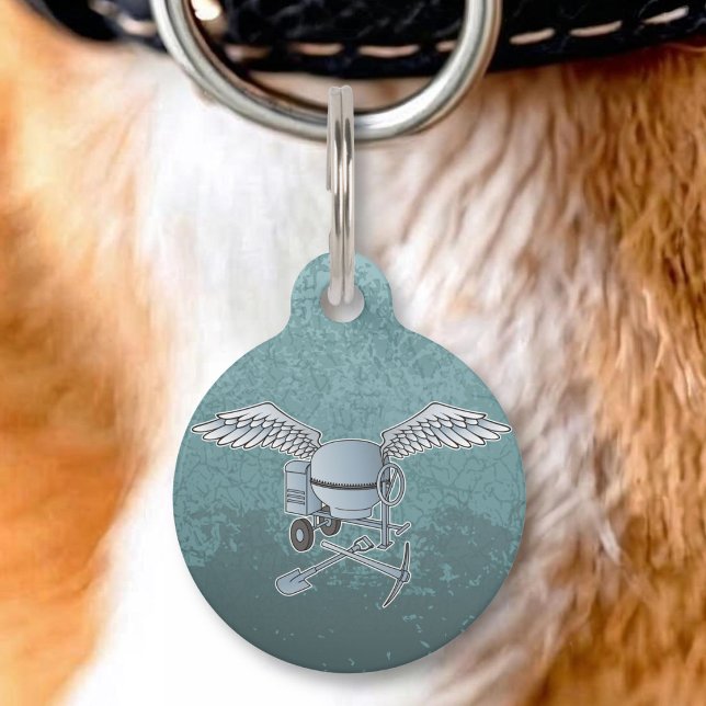 Concrete mixer blue-grey pet tag (Creator Uploaded)