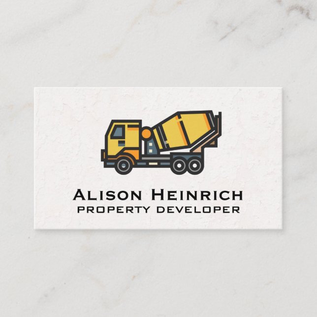 Concrete Mixer Business Card (Front)