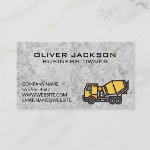 Concrete Mixer   Concrete Texture Background Business Card