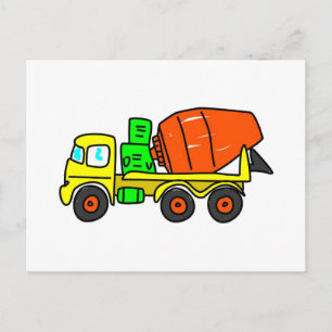 Concrete Mixer Postcard